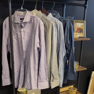 Calvin Klein Men's Dress Shirt Collection - Purple, Gray, Blue